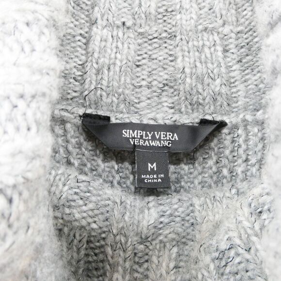 Simply Vera by Vera Wang Women's Gray Knit Turtleneck Long Sleeve Sweater Size M - Picture 7 of 11